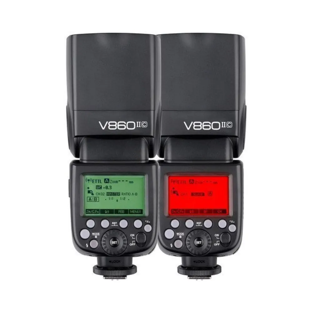 Godox V860II-C showing E-TTL II settings