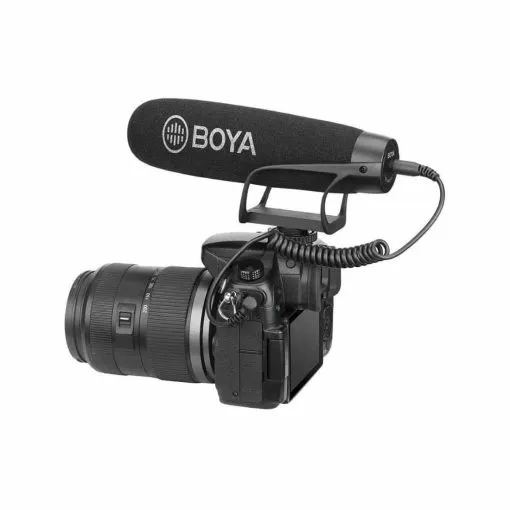 Alternative view of BOYA BY-BM2021 Wired On-camera Shotgun Microphone (For Smartphone and DSLRs)