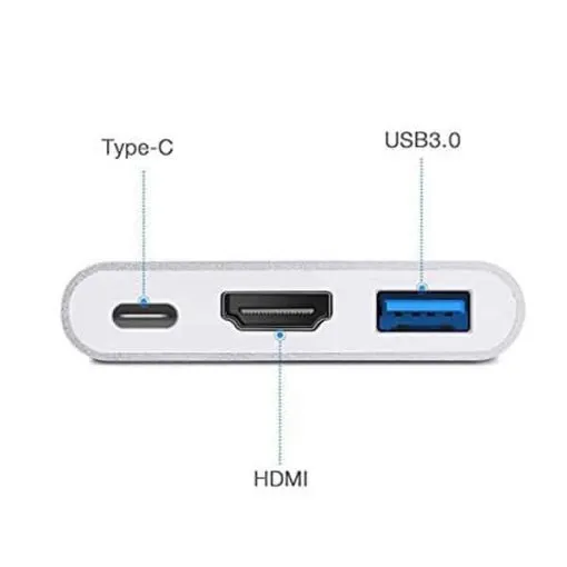 Alternative view of Type-C To HDMI+USB+Type-C Adapter