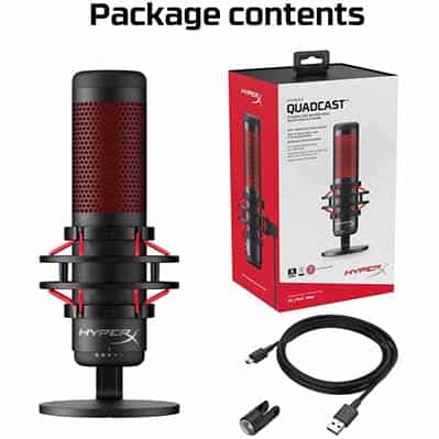 HyperX QuadCast - USB Condenser Gaming Microphone, Anti-Vibration Shock Mount, - Image 8