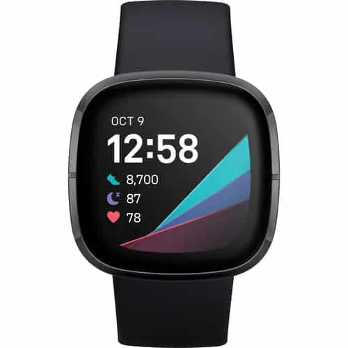 Alternative view of Fitbit Sense GPS Smartwatch (Carbon / Graphite Stainless Steel)