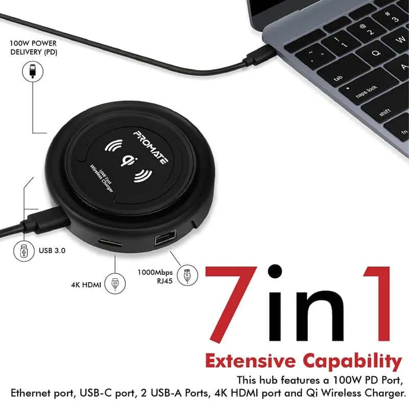 Promate Centerhub All-in-One USB-C™ Hub with 100W - Image 2
