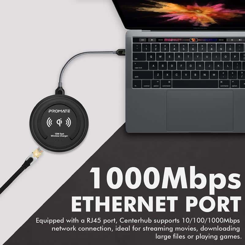 Promate Centerhub All-in-One USB-C™ Hub with 100W - Image 3