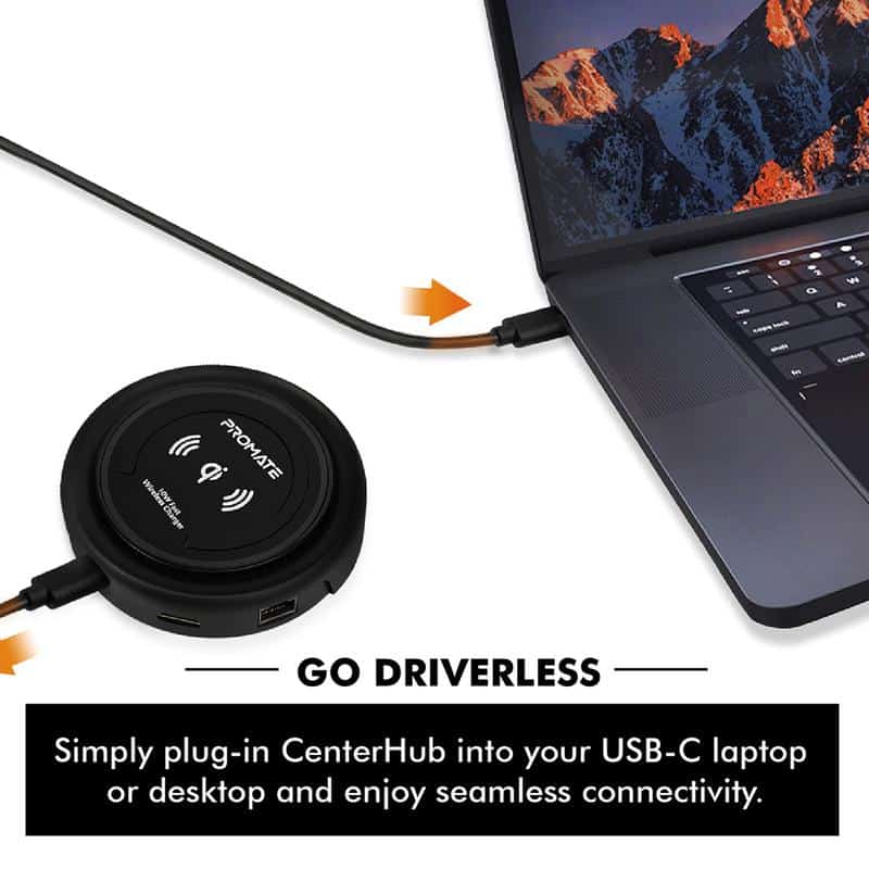 Promate Centerhub All-in-One USB-C™ Hub with 100W - Image 4