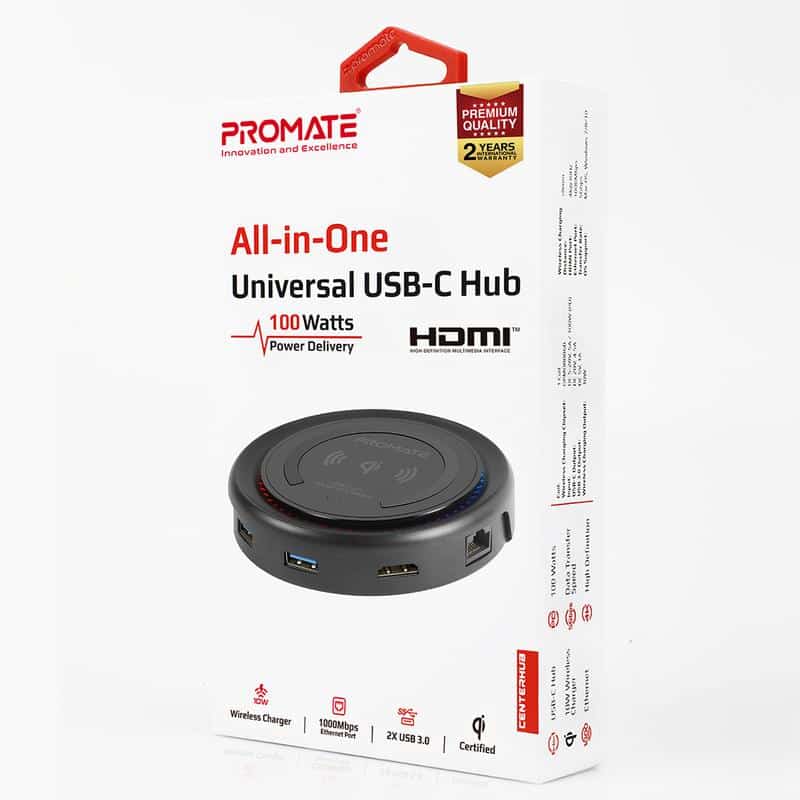 Promate Centerhub All-in-One USB-C™ Hub with 100W - Image 8