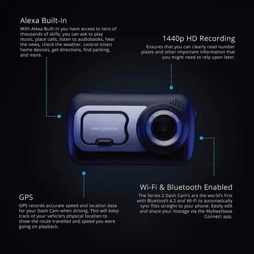 Alternative view of Nextbase 522GW Dash Cam 3" HD 1440p