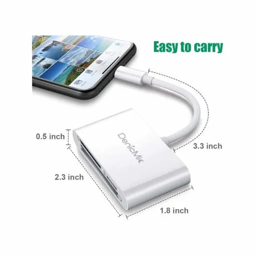 Alternative view of DenicMic SD CF Card Reader Compatible with iPhone iPad SD CF TF