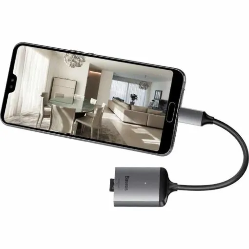 Alternative view of Baseus Enjoy reader adapter HUB USB-C adapter to SD / micro SD / TF card reader (CAHUB-P0G)