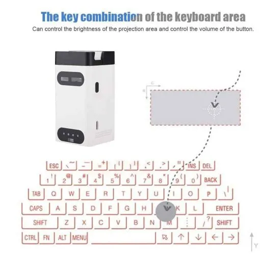 Alternative view of M1 Laser Projection Wireless  Keyboard