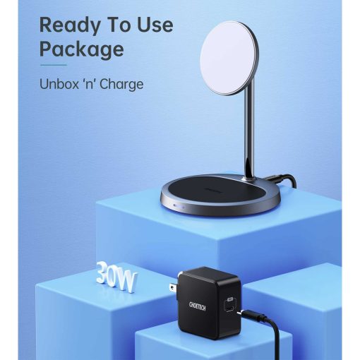 Choetech 2 in 1 Magnetic Wireless Charger (with Type-C to Type-C 15W Cable) - Image 3