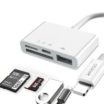 Alternative view of Yesido GS12 lightning to USB + TF MicroSD + Lightning OTG Adapter