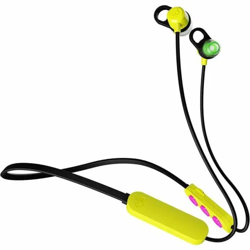 Alternative view of Skullcandy Jib+ Wireless in-Ear Earbud - Bleached Blue / Electric Yellow