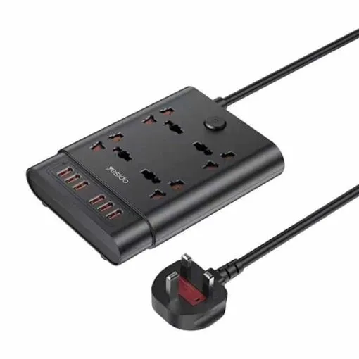 Yesido MC08 10 In 1 Power Socket with 6 USB Ports