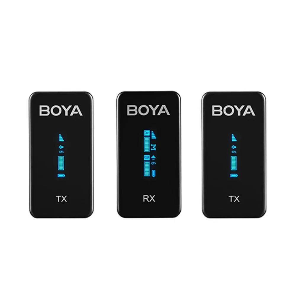 BOYA BY-XM6-S2 Digital Camera-Mount True-Wireless 2-Person Microphone System (2.4 GHz)