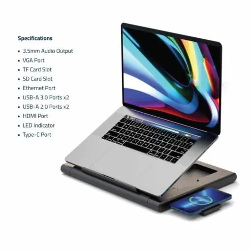 Powerology Multi-Functional Pro Hub Laptop Stand - Image 2