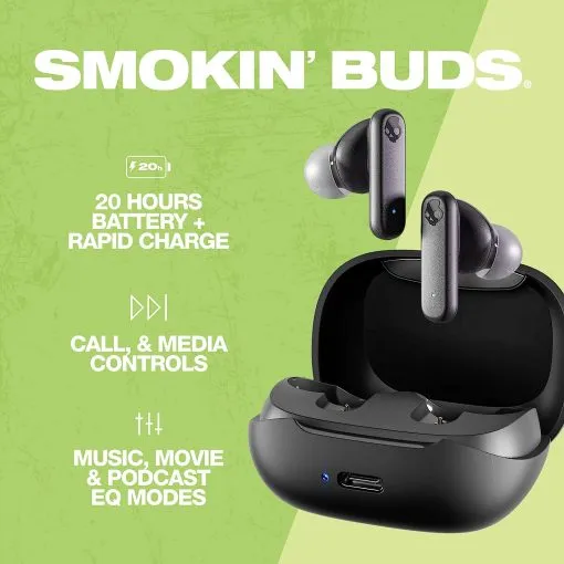 Skullcandy Smokin Buds In-Ear Wireless Earbuds - Image 4