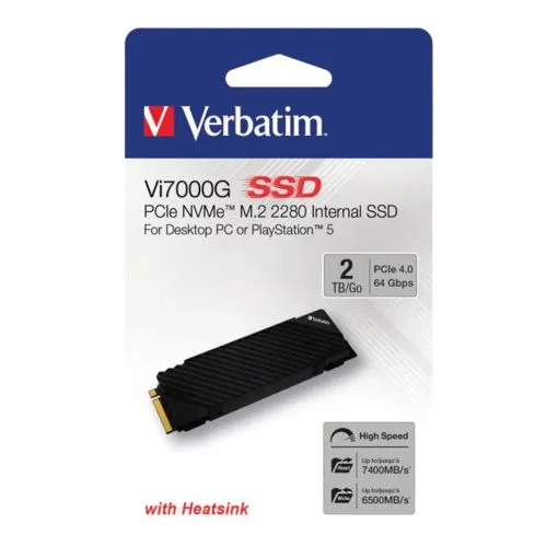 Alternative view of Verbatim Vi7000G PCIe NVMe™ M.2 SSD For PS5