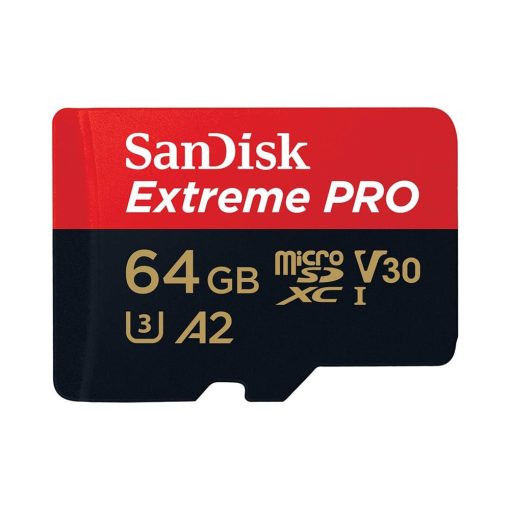 SanDisk 64GB Extreme PRO microSD UHS-I Card with Adapter