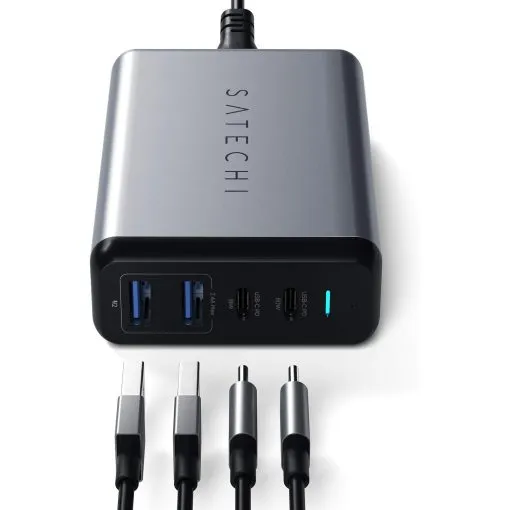 Alternative view of Satechi 75W Dual Type C PD Travel Charger Adapter Multiport