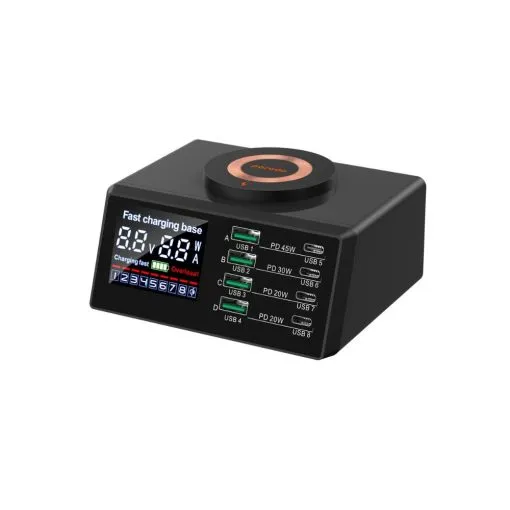 Porodo 4*PD 4*QC Multi-Functional Magsafe Fast Charger - Black
