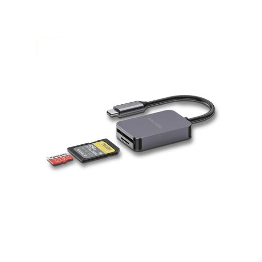 Porodo 2in1 USB-C Card Reader SD MicroSD - Grey