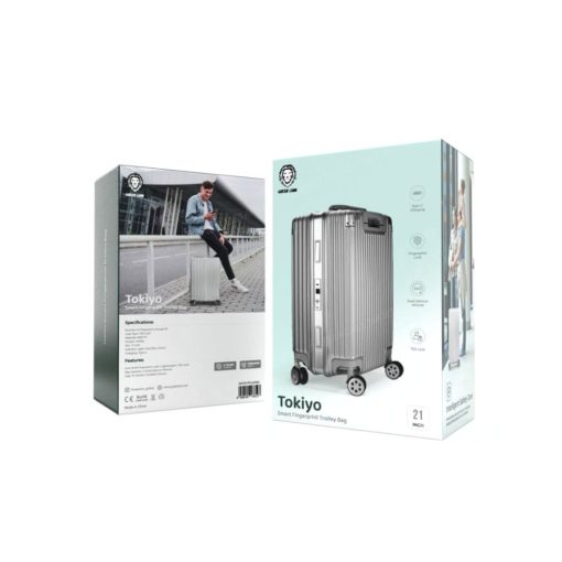 Green Lion Tokiyo Smart Fingerprint Trolley Bag - Silver