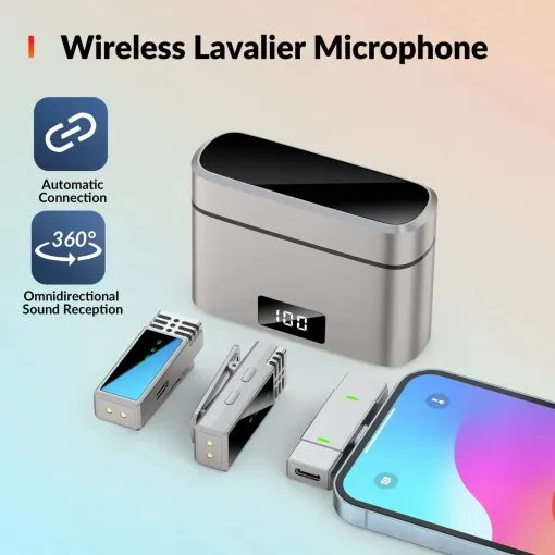 Alternative view of Jmary MW-15 - Wireless Microphone Double Type-C