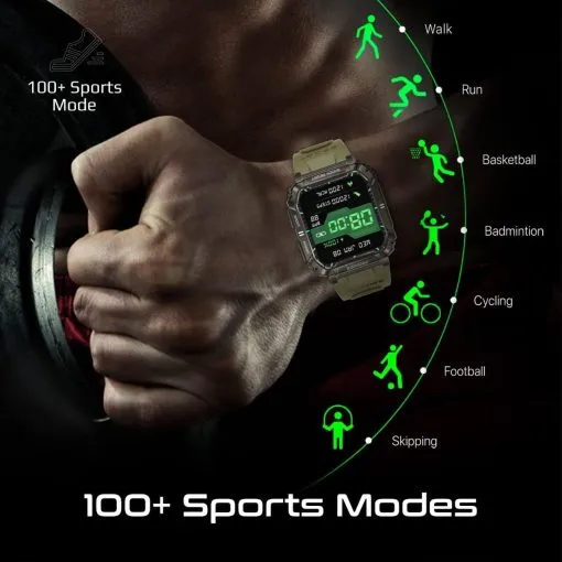 Promate XWatch-S19 Smartwatch With Wireless BT Calling - Green - Image 7