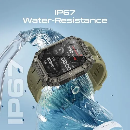 Promate XWatch-S19 Smartwatch With Wireless BT Calling - Green - Image 3