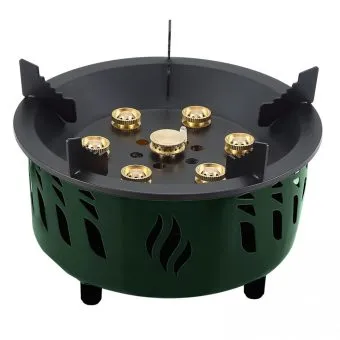 Green Lion Seven Burner Camping Stove with Storage Bag - Green