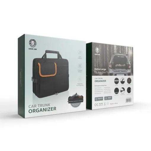 Alternative view of Green Lion Car Trunk Organizer - OrangeBlack