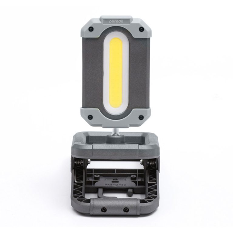 Porodo LifeStyle Outdoor 4000mAh 10W Magnetic Lamp with Power Bank- Black/Grey