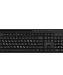 Alternative view of Porodo Wireless 2.4G+BT Keyboard with Pen/Phone Tray and Mouse - Black