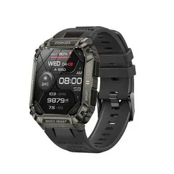 Promate XWatch-S19 Smartwatch With Wireless BT Calling - Black