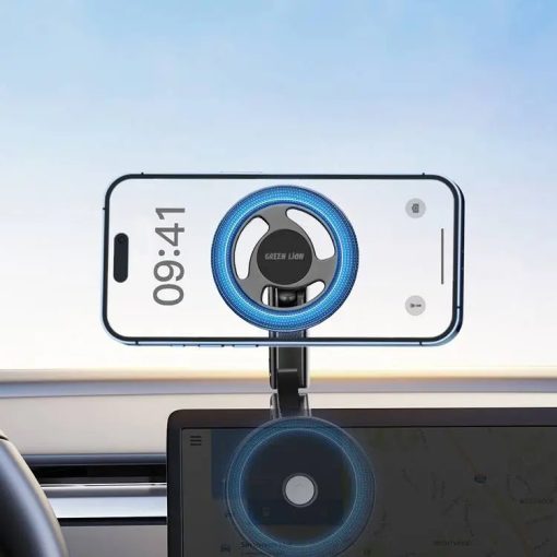 Green Lion Foldable Magnetic Car Mount - Black