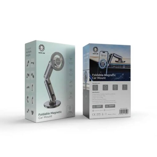 Green Lion Foldable Magnetic Car Mount - Black