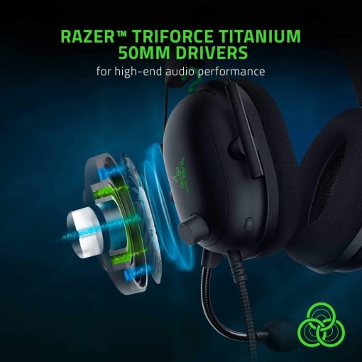 Razer BlackShark V2 Gaming Headset: THX 7.1 Spatial Surround Sound +USB Mic Enhancer - Image 4