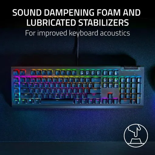 Alternative view of Razer BlackWidow V4 X - Mechanical Gaming Keyboard: Green Switches Tactile & Clicky