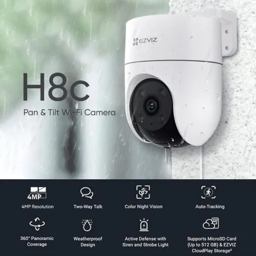 Alternative view of Ezviz H8c 2K Pan & Tilt Wi-Fi Camera