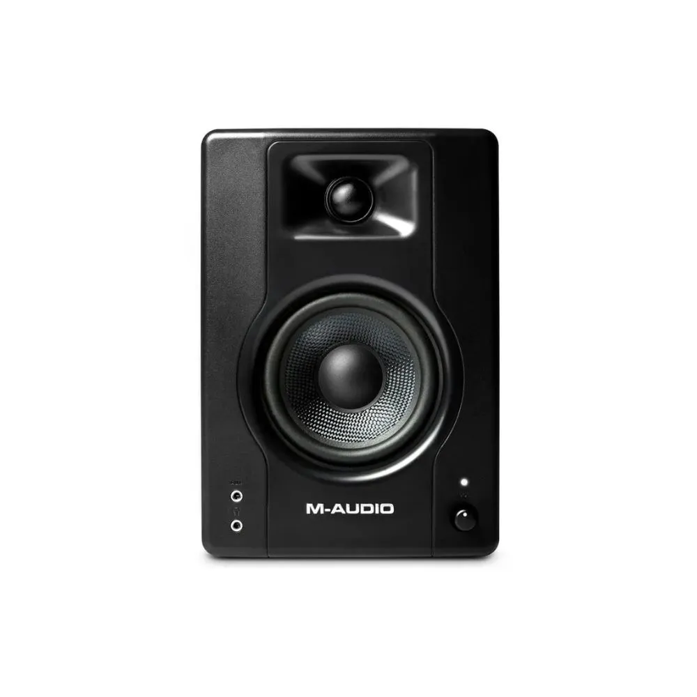 M-Audio BX4 4.5 Black Kevlar 120-Watt Multimedia Reference Monitors - Music Production - Live Streaming - Podcasting (pair)