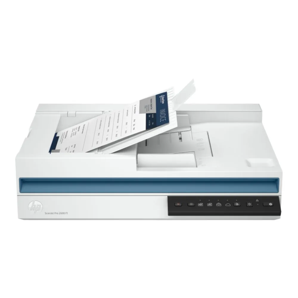 HP ScanJet Pro 2600 F1 Scanner | High-Resolution Document Scanning | 60-Sheet ADF | Versatile Connectivity Options