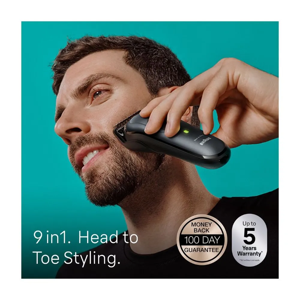 Braun 9-in-1 Beard Trimmer Hair Clipper Body Groomer - Image 3
