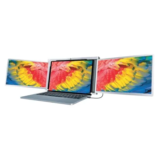 Powerology 13.3" Dual Screen Portable Monitor - Silver - PDSLM13 - Image 4