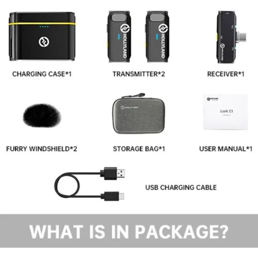 Hollyland LARK C1 DUO 2-Person Wireless Microphone System - Image 6