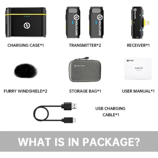 Hollyland LARK C1 DUO 2-Person Wireless Microphone System - Image 8