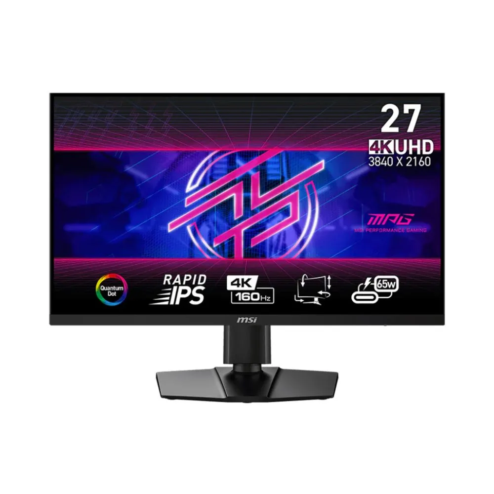 MSI MPG 274URF QD - Gaming Monitor 27" - 4K UHD Rapid IPS Display - 0.5ms Time - 160Hz Refresh Rate, AMD FreeSync