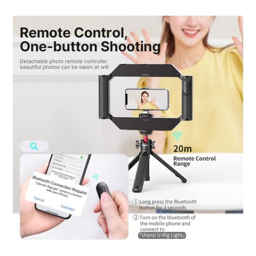Alternative view of ULANZI Smartphone Video Rig With Light
