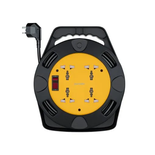 Porodo 4AC Extension Cable Reel with UK Plug (10m Wire)