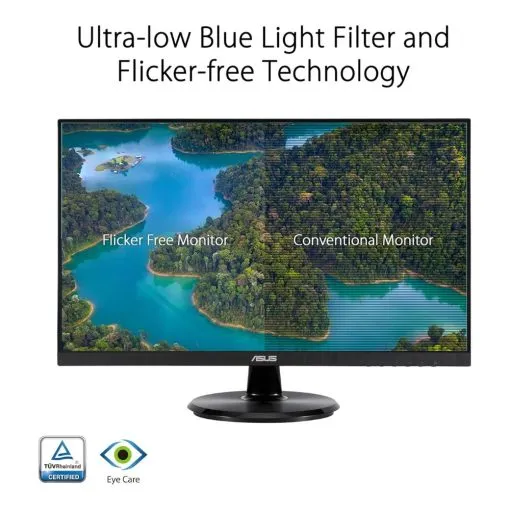 ASUS Eye Care VA24DQFR - 24 Inch Full HD Monitor - Frameless, Flicker-Free, Blue Light Filter