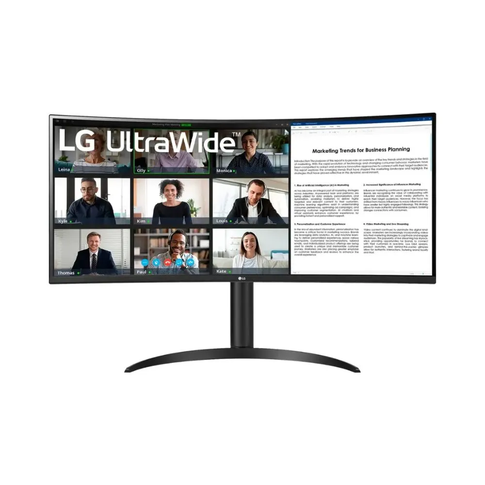 LG Curved UltraWide – 34″ VA WQHD 100Hz Monitor – 34WR55QK-B